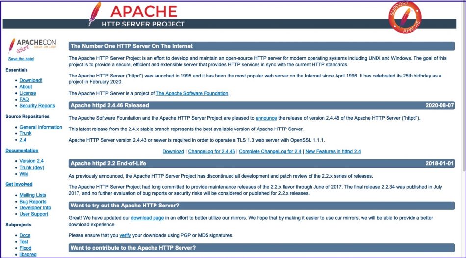 Install / Update a new Apache (httpd) server (version 2.4.462) on MAC Mojave using Homebrew Install / Update a new Apache (httpd) server (version 2.4.462) on MAC Mojave using Homebrew