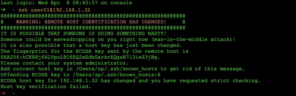 SSH – WARNING: REMOTE HOST IDENTIFICATION HAS CHANGED! SSH – WARNING: REMOTE HOST IDENTIFICATION HAS CHANGED!