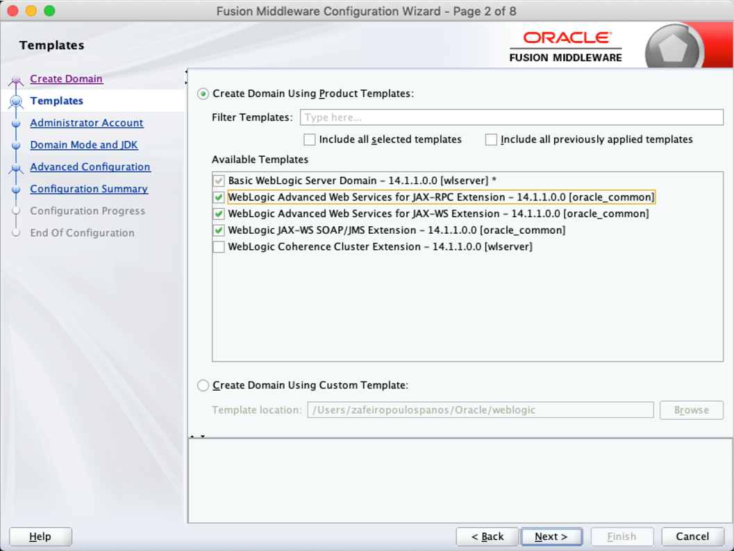 Oracle WebLogic Java Application Server (Developers version) – macOS ...