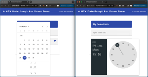 Angular Material DateTimePicker(s) challenges